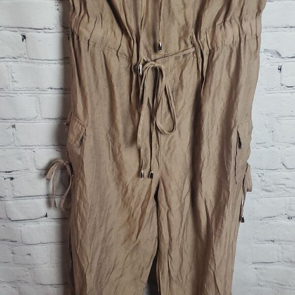 Vintage Lipstick Tan Jumpsuit - Picture 6 of 10